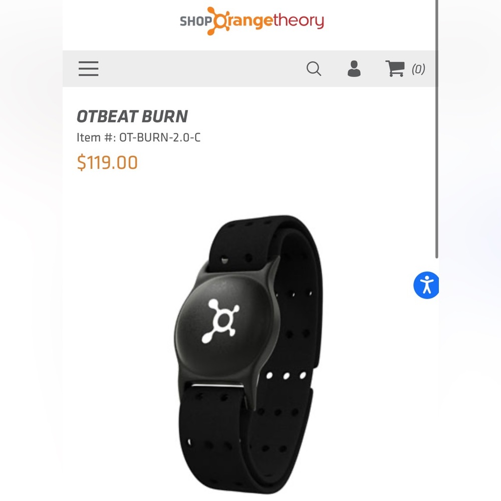 Orange Theory Fitness Burn Heart Monitor